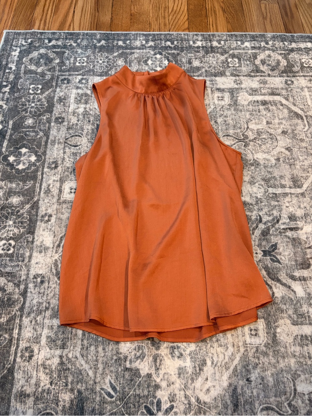 The Limited Rust Orange Mock Neck Sleeveless Camisole